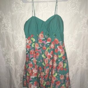 NWOT Green Charlotte Russe floral dress